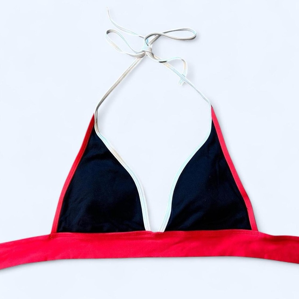 Goth Black & Red Bikini Top!